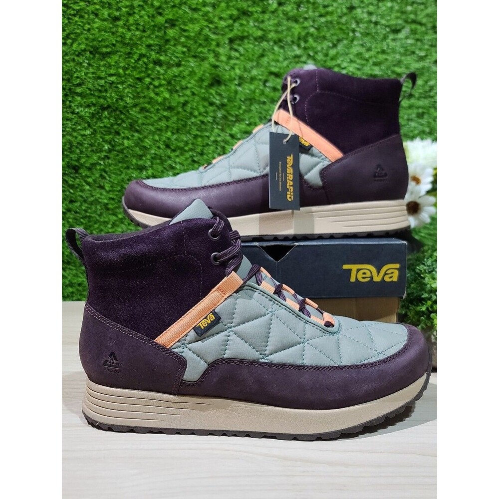 Teva Ember Commute Waterproof Boots - Fudge/Shadow/Orange US Women's 11 NEW